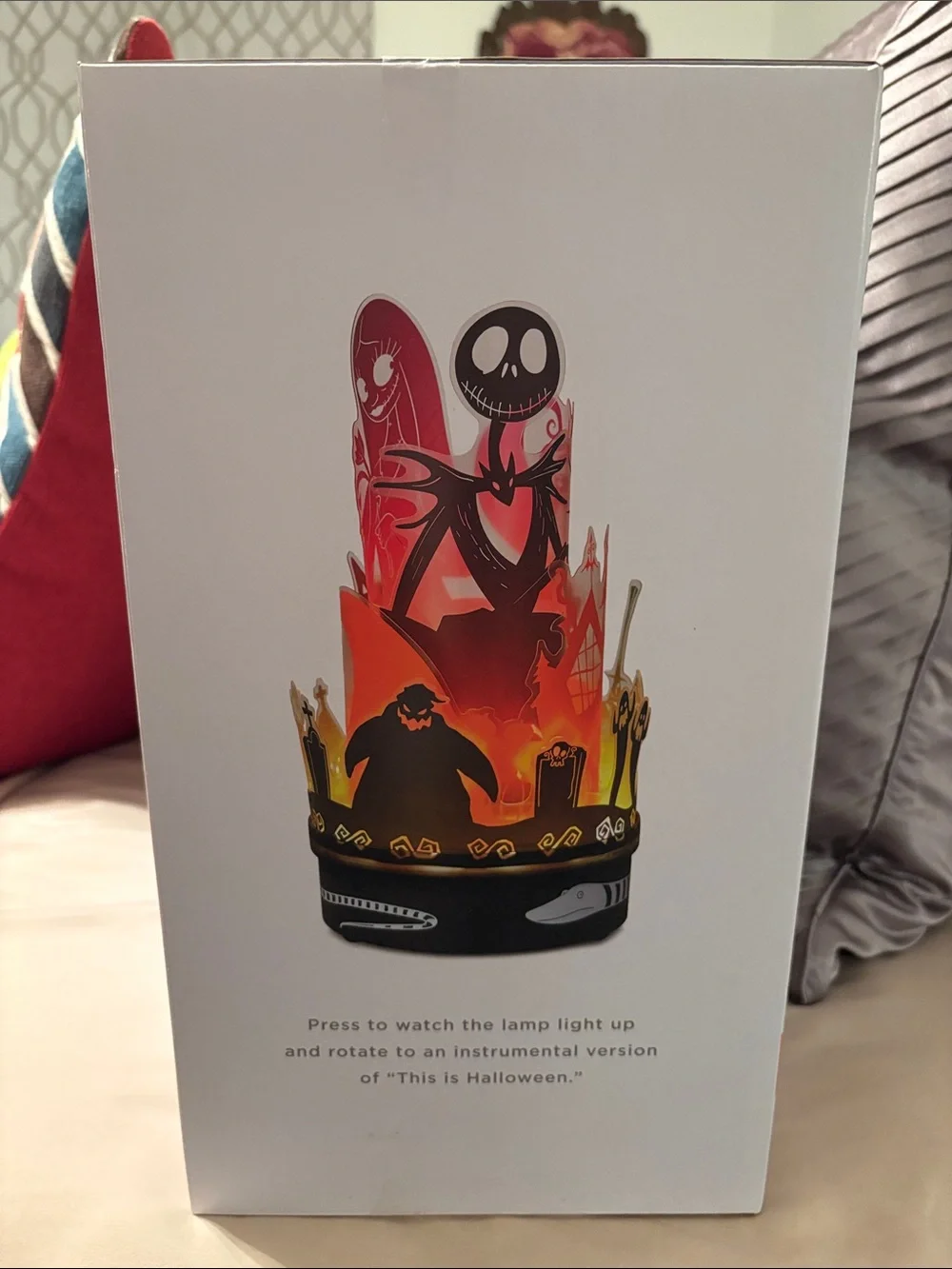 NWT Hallmark Disney Nightmare Before Christmas Rotating Lamp Sound Jack Zero